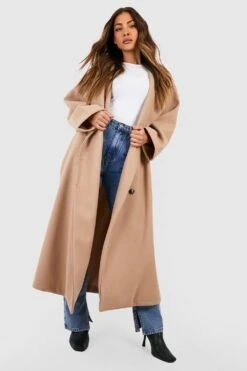 Zweireihiger Oversize Mantel In Wolloptik -Mode für Sie Geschäft gzz48520 stone xl 2