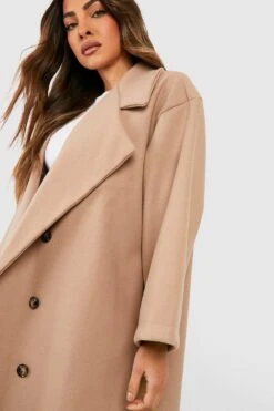 Zweireihiger Oversize Mantel In Wolloptik -Mode für Sie Geschäft gzz48520 stone xl 3