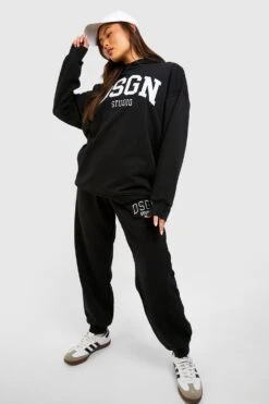 Oversize Hoodie Mit Dsgn Studio Applique -Mode für Sie Geschäft gzz48612 black xl 2