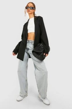 Lockerer Basic Blazer Mit Taschen-Detail -Mode für Sie Geschäft gzz48659 black xl 2