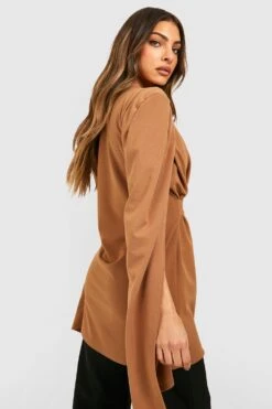 Cape-Blazer Mit Gürtel -Mode für Sie Geschäft gzz48674 camel xl 1