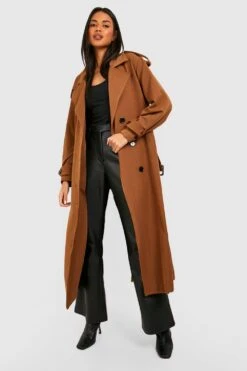 Trenchcoat Mit Gürtel-Detail 8 Trenchcoat Mit Gürtel-Detail -Mode für Sie Geschäft gzz49474 chocolate xl 2