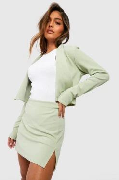 Kurzer Basic Jersey-Blazer -Mode für Sie Geschäft gzz49517 sage xl 2