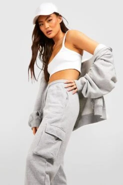 Oversize Jogginghose Mit Cargo-Taschen -Mode für Sie Geschäft gzz49709 ash20grey xl 2