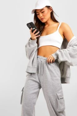 Oversize Jogginghose Mit Cargo-Taschen -Mode für Sie Geschäft gzz49709 ash20grey xl 3