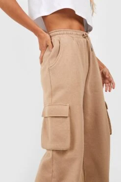 Cargo-Jogginghose Mit Weitem Bein -Mode für Sie Geschäft gzz49712 taupe xl 3