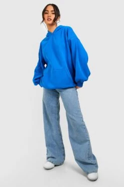 Oversize Hoodie Mit Palmen-Print -Mode für Sie Geschäft gzz50112 cobalt xl 2