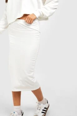 Sweat-Midirock -Mode für Sie Geschäft gzz50162 ecru xl 3