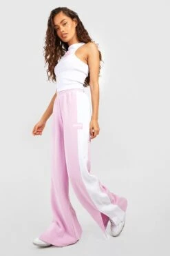 Coloblock Jogginghose Mit Geteiltem Saum -Mode für Sie Geschäft gzz50789 lilac xl 2