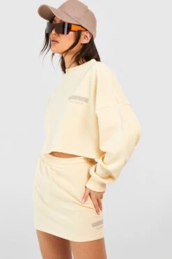 Slogan Sweat-Rock Mit Kordelzug