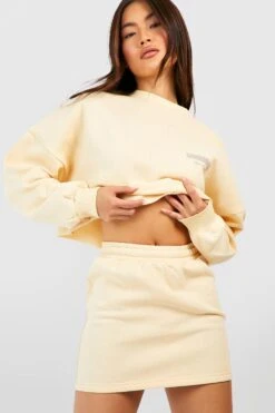 Slogan Sweat-Rock Mit Kordelzug -Mode für Sie Geschäft gzz50790 lemon xl 2