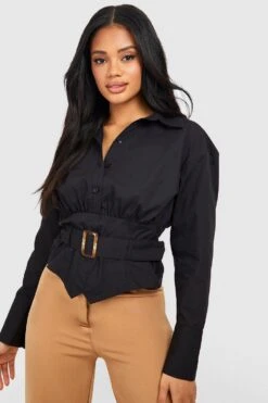 Hemd Mit Korsett Gürtel-Detail