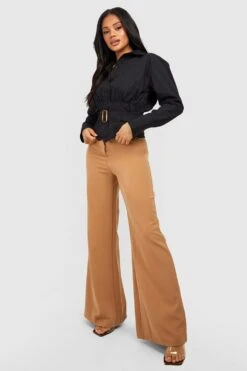 Hemd Mit Korsett Gürtel-Detail -Mode für Sie Geschäft gzz51080 black xl 2