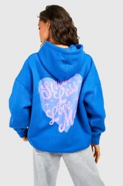 Oversize Hoodie Mit Stress Less Slogan