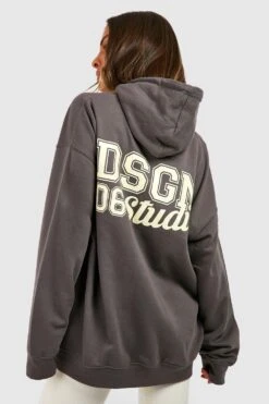 Oversize Hoodie Mit Dsgn Studio Slogan -Mode für Sie Geschäft gzz51200 charcoal xl 2