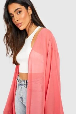 Chiffon Maxi-Kimono -Mode für Sie Geschäft gzz51701 rose xl 3