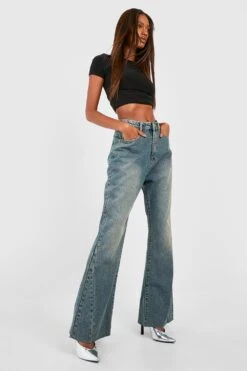 Vintage Jeans Mit Geradem Bein