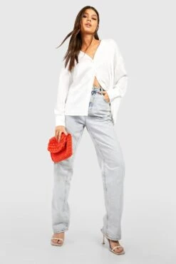 Gestreiftes Satin-Hemd -Mode für Sie Geschäft gzz54938 ivory xl 2