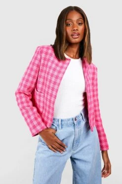 Bouclee Jacke 8 Bouclee Jacke -Mode für Sie Geschäft gzz56276 pink xl 2
