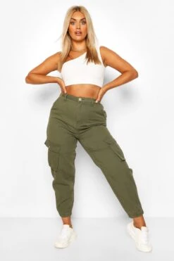 Plus Khaki Cargo Jeans -Mode für Sie Geschäft pzz63638 khaki xl 3
